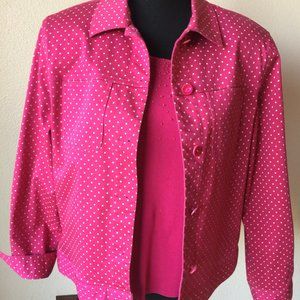 Draper's & Damon's Hot Pink & Pokadot Jacket
